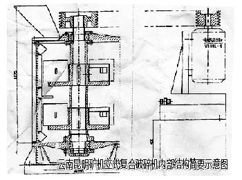 立式復合破碎機內(nèi)部結(jié)構(gòu)示意圖